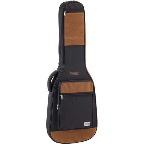 On Stage Adventure Series Electric Guitar Gig Bag in Black/Brown