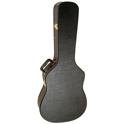 On Stage Hardshell Acoustic Guitar Case in Black