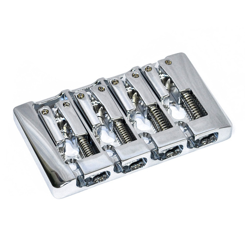 GT Bass Bridge with Zinc Saddles in Chrome Finish (4-String)