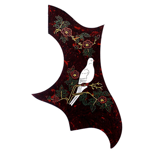 GT Acoustic Guitar Pickguard in Shell with Dove Design (Pk-1)