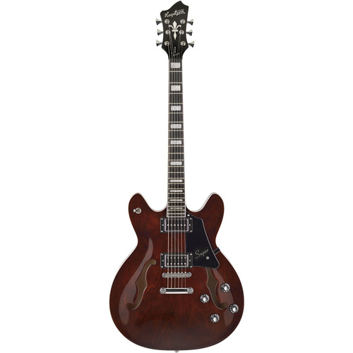 Hagstrom "Justin York" Super Viking Semi-Hollow Guitar in Trans Brown