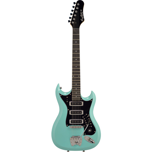 Hagstrom H-III Retroscape Guitar in Aged Sky Blue