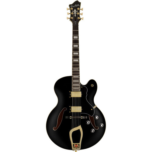 Hagstrom HJ500 Hollow Body Guitar in Black Gloss