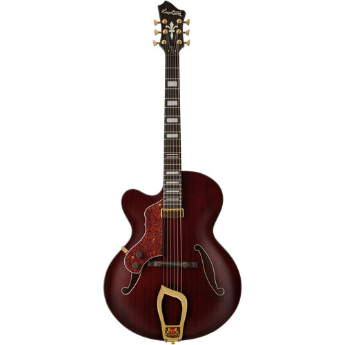 Hagstrom HL550 Left Hand Hollow Body Guitar in Natural Mahogany Gloss