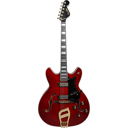 Hagstrom 67' Viking II Semi-Hollow Guitar in Wild Cherry Transparent