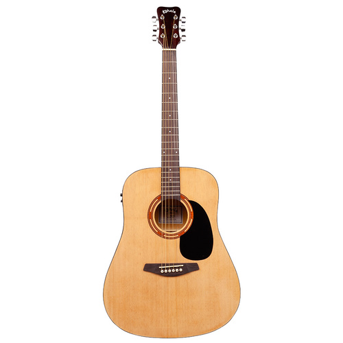 Kohala KG100 Series Dreadnought AC/EL Guitar in Natural Finish