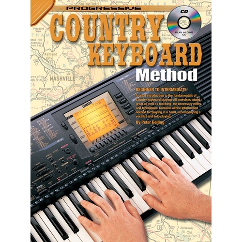 Progressive Country Keyboard Method Book/CD Learn To Play Books