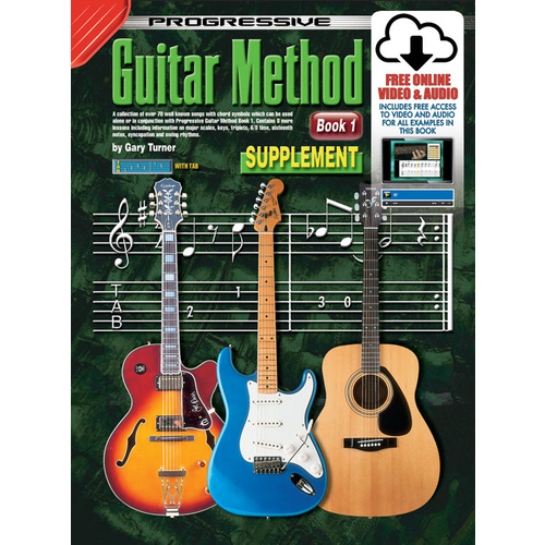 Progressive Guitar Method Book 1 Supplement Book/Online Video & Audio