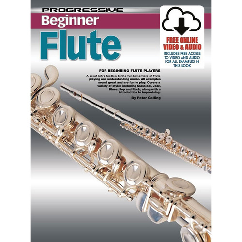 Progressive Beginner Flute Book/Online Video & Audio