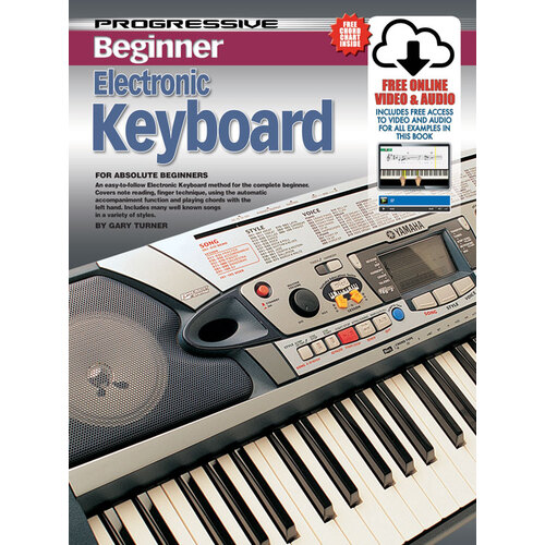 Progressive Beginner Electronic Keyboard Book/Online Video & Audio