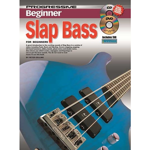 Progressive Beginner Slap Bass Book/CD/DVD