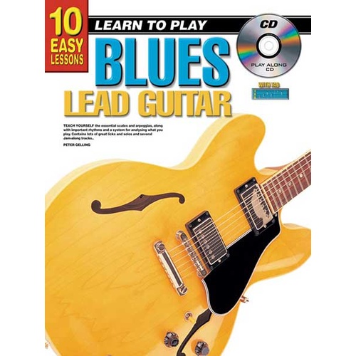 10 Easy Lessons Learn To Play Blues Lead Guitar Book/CD/DVD