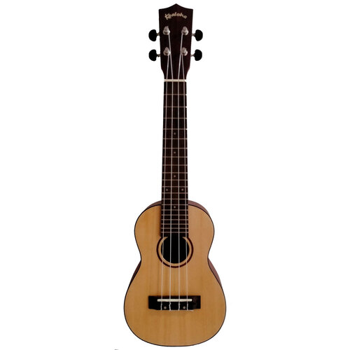Kealoha KT-Series Soprano Ukulele with Solid Spruce Top in Natural Matt Finish