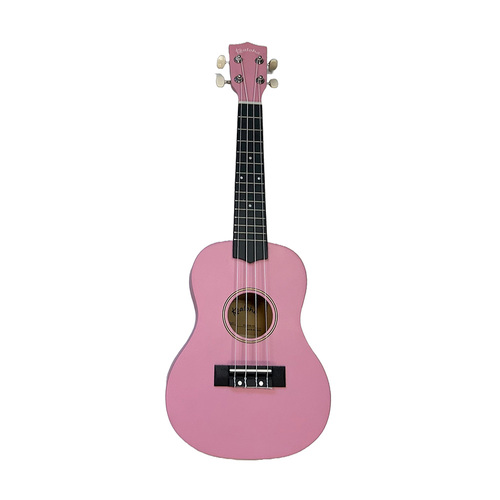 Kealoha Wooden Coloured Series Concert Ukulele with Bag in Pink Satin Finish