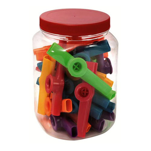 Maxtone Coloured Plastic Kazoo Counter Display (24pce)