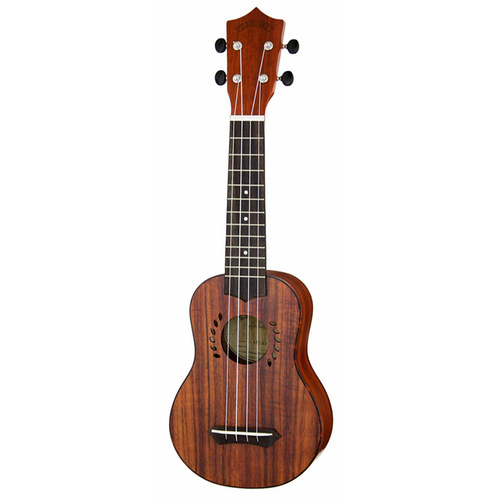 Leolani Solid Koa Series Soprano Ukulele with Gigbag