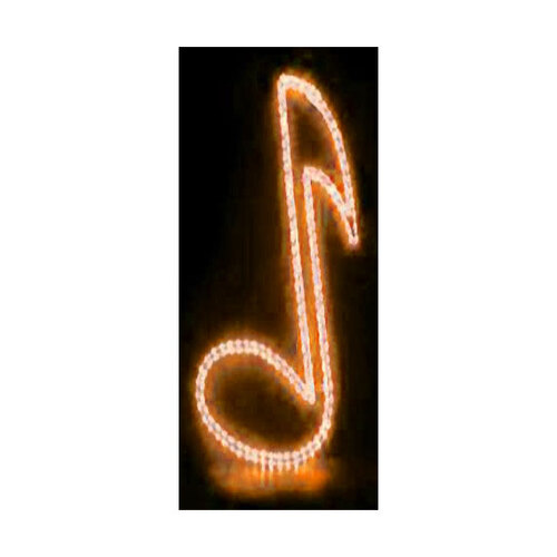 MBT Lighting NL3OR Musical Note Shaped Rope Lighting In Orange
