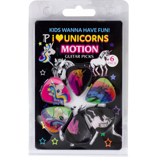 Perris "I Love Unicorns" Licensed Motion Guitar Picks (6-Pack)