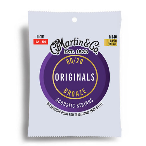Martin Originals 80/20 Bronze Light Guitar String Set (12-54)