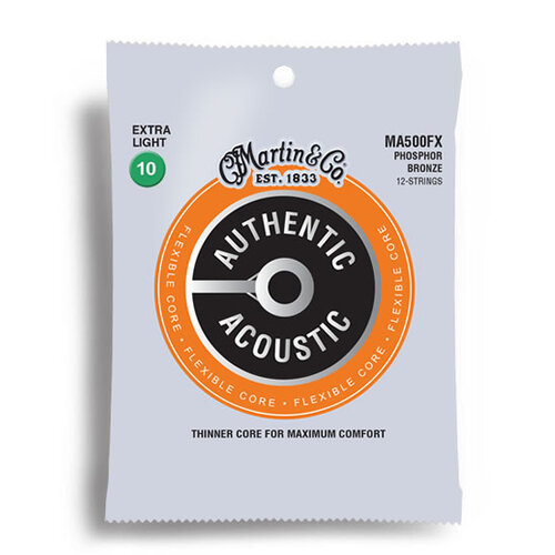 Martin Authentic Acoustic Flexible Core 92/8 Phosphor Bronze Extra Light 12-String Set (10-54)
