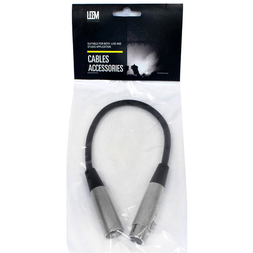 Leem 1ft Microphone Cable (XLR Male - XLR Female)