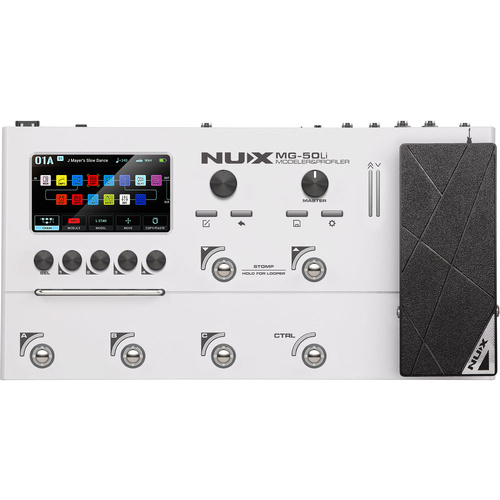 NU-X MG-50Li Versatile Guitar/Bass Modeler & Profiler in White Finish