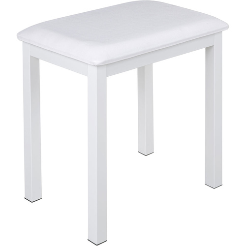 NU-X Metal Keyboard/Piano Bench with Vinyl Padded Top in White Finish