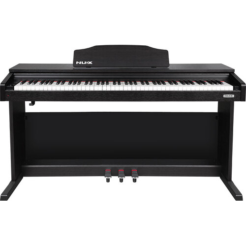 NU-X WK400 Upright 88-Key Digital Piano with Slide-Top in Black Finish