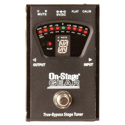 On Stage True Bypass Pedal Tuner 