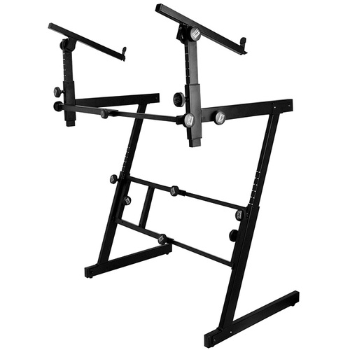 On Stage Pro Heavy Duty Folding Z-Style Multi-Use Stand with 2nd Tier