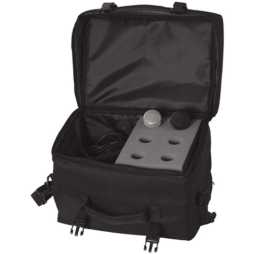 On Stage 6-Space Microphone Bag with Cable Compartment