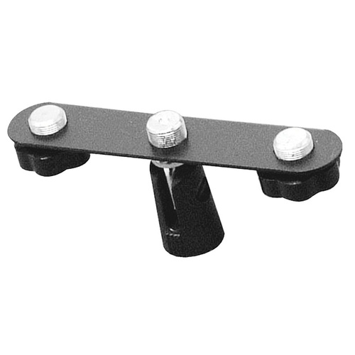On Stage Stereo Mic Attachment Bar holds up to 3 Mics