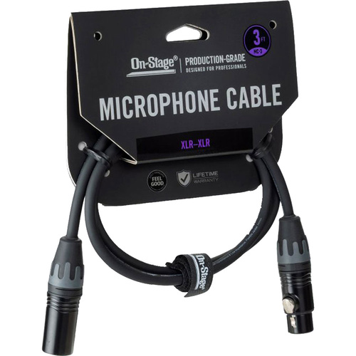On Stage 3ft Production-Grade Microphone Cable (XLR Male - XLR Female)