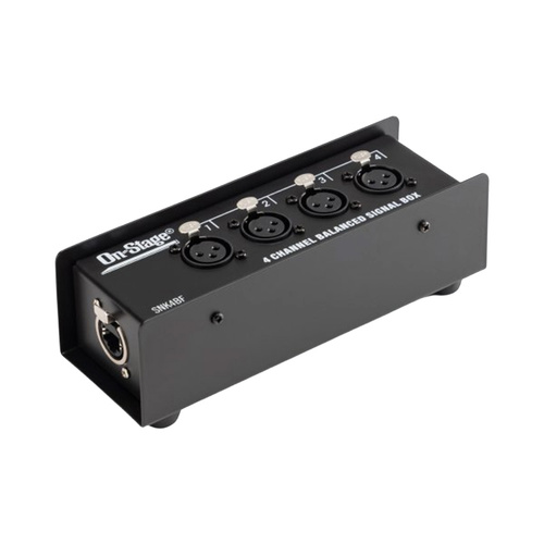 On Stage Production-Grade Female Snake Signal Box (4 x XLR Female - RJ45)