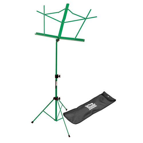 On Stage Compact Sheet Music Stand in Green with Bag