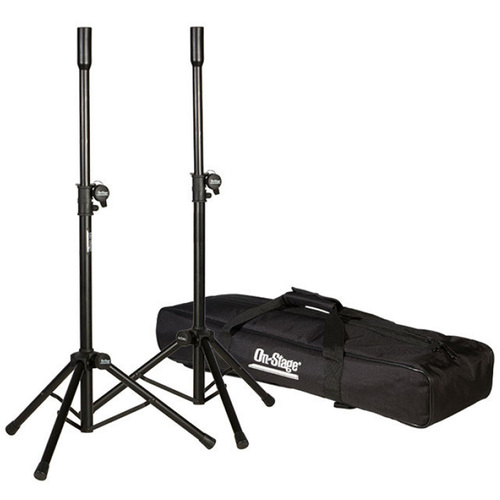On Stage Mini Speaker Stand Pack with Pair of Mini Speaker Stands & Carry Bag