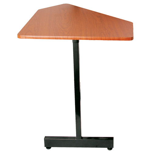 On Stage Workstation Corner Accessory Table in Rosewood/Black Steel Frame