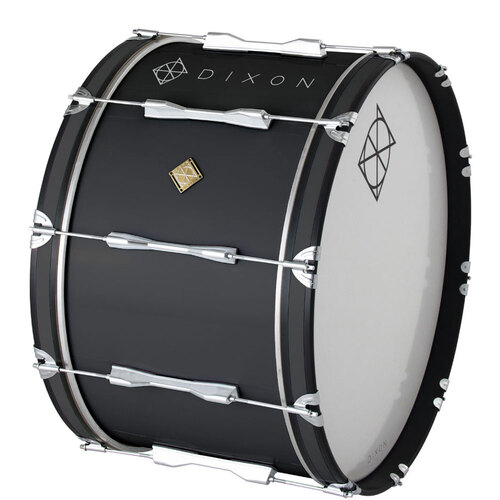 Dixon Wood Marching Bass Drum in Black (24 x 14")