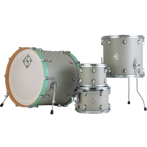 Dixon Cornerstone Maple 422 Series 4-Pce Drum Kit in Satin Cement Grey