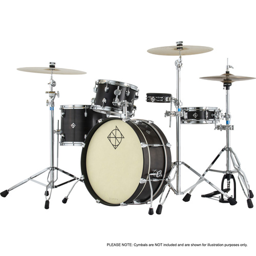Dixon Little Roomer Series 5-Pce Drum Kit in Black Coal Finish