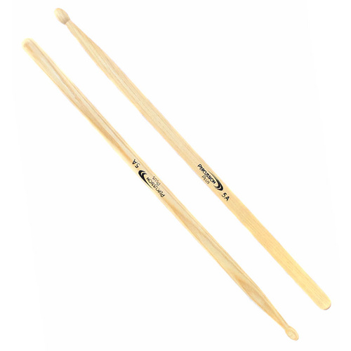 Percussion Plus Hickory Wood with Wood Tip 5A Drum Sticks