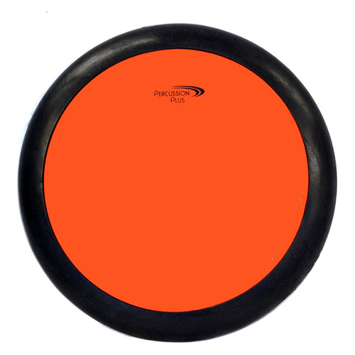 Percussion Plus 8" Round Drum Practice Pad in Orange