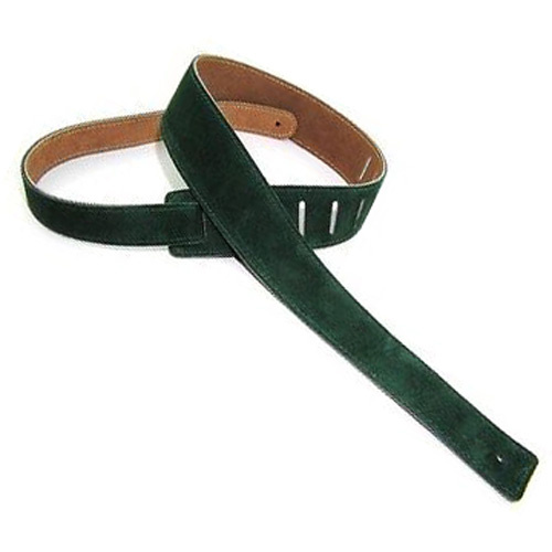 Perris 2.5" Soft Suede Guitar Strap in Green with Premium backing