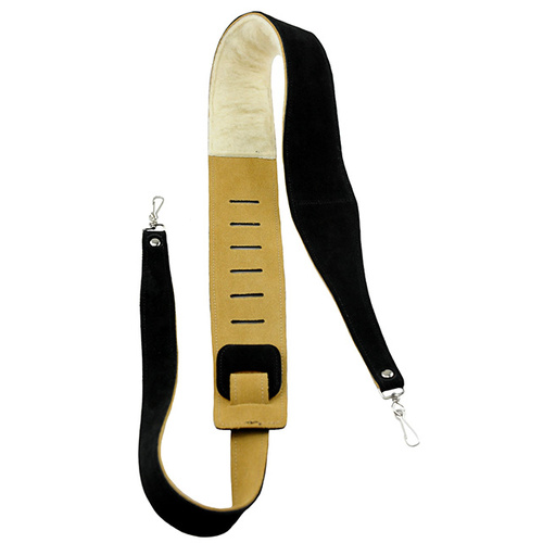 Perris 2.5" Black Suede Banjo Strap with Metal Hooks
