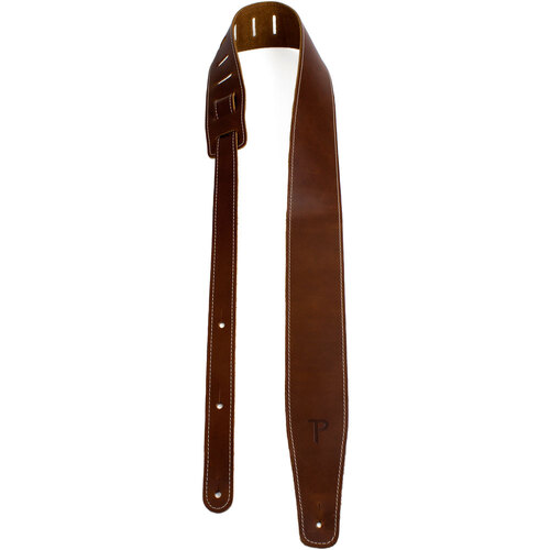 Perris 2.5" Baseball Leather Guitar Strap in Tan 