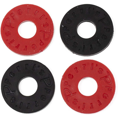 Perris Rubber Strap Locks in Black/Red (Pk-4)