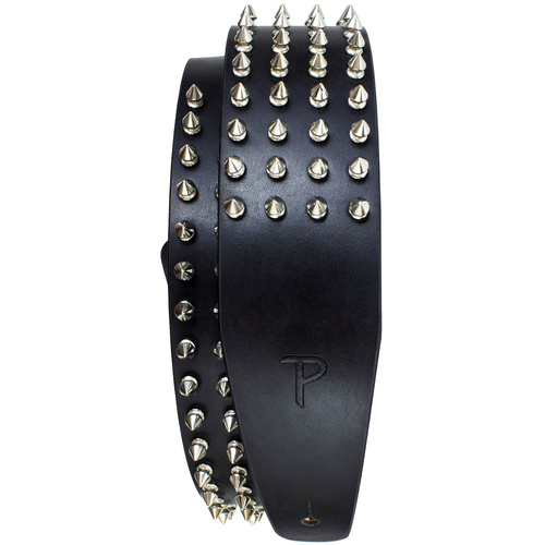 Perris 2.5" Heavy Metal Spiked Leather Guitar Strap in Black