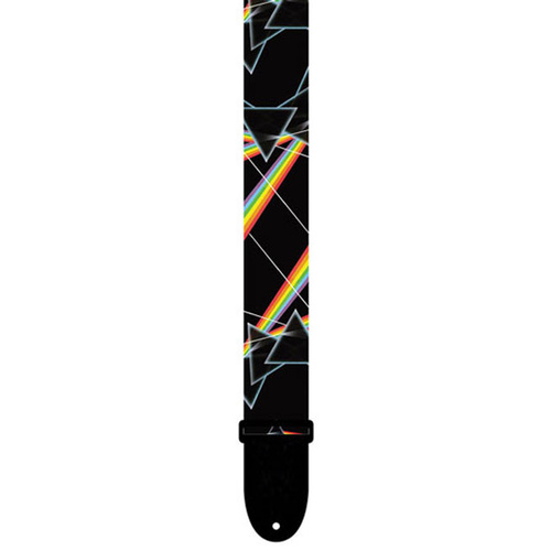 Perris 2" Polyester Pink Floyd "Dark Side of the Moon" All Over Prisms Licensed Guitar Strap