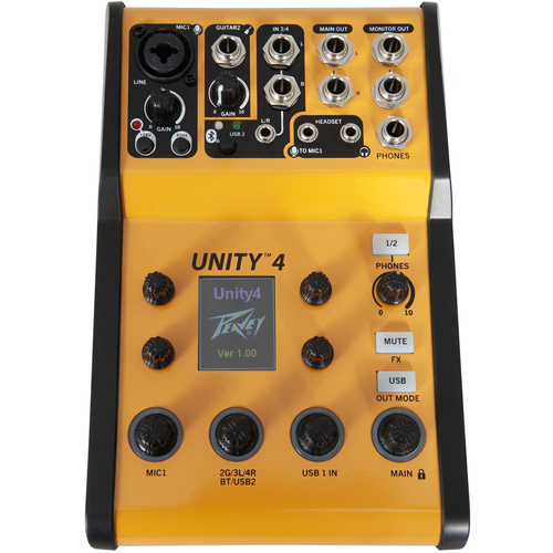 Peavey Unity Series "UNITY-4" Digital 4-Channel Mixer with Bluetooth