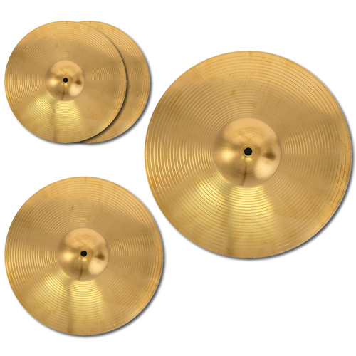 Dixon 4-Pce Unbranded Cymbal Set - 14/16/20